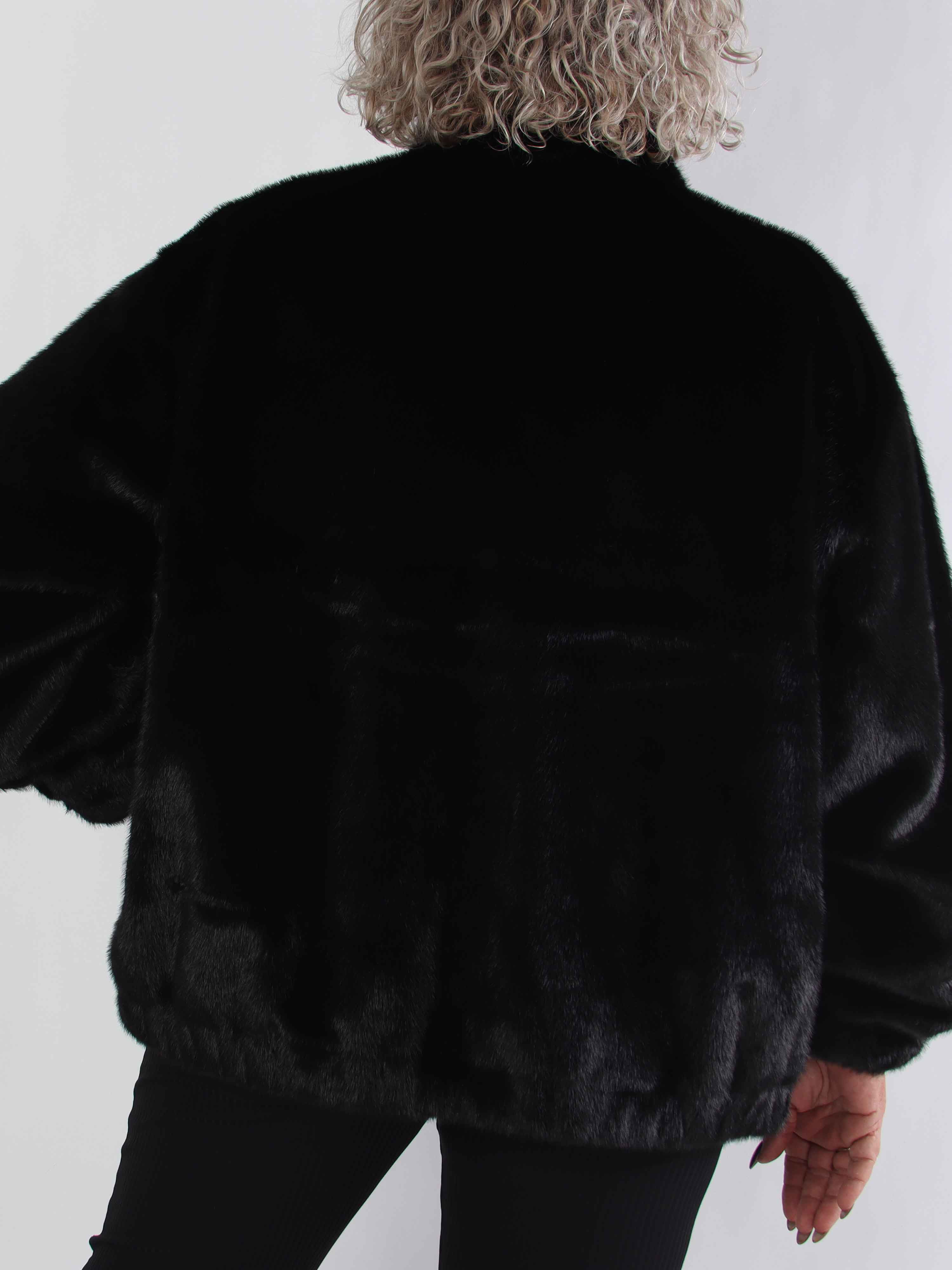 Daniela - Blød faux fur bomberjakke